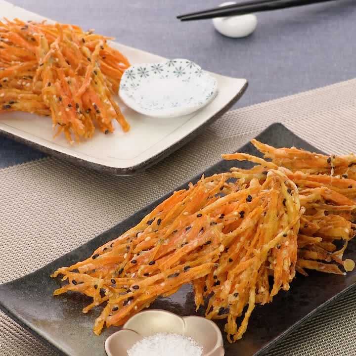 にんじんとごまのかき揚げ