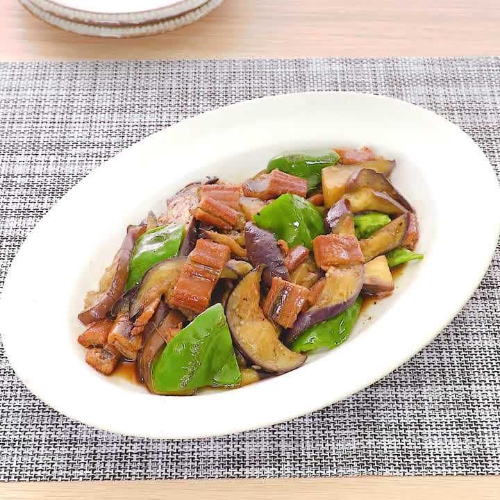 アナゴと夏野菜のオイスター炒め