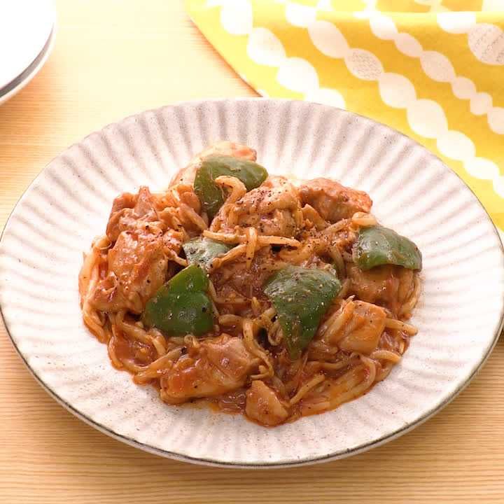 糖質オフ！1人分7.1g♪ 鶏もも肉ともやしの酢鶏のレシピ動画・作り方