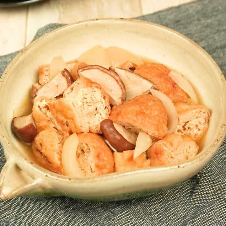 がんもどきと玉ねぎのうま煮