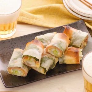 「くるくるねぎ豚春巻き」のレシピ動画
