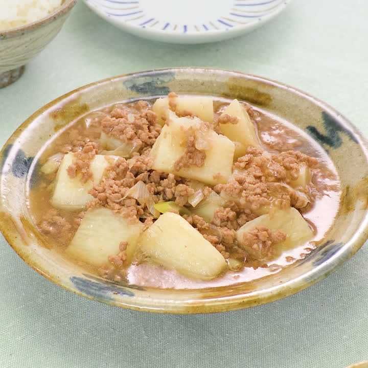 豚ひき肉と長芋の甘辛煮