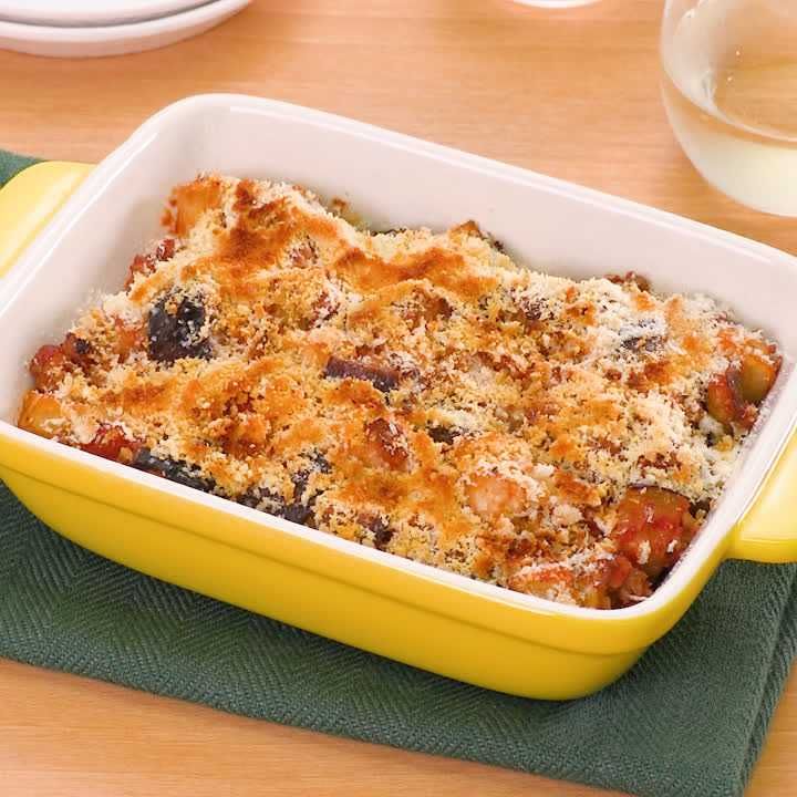 豚ひき肉となすのトマトソース焼き