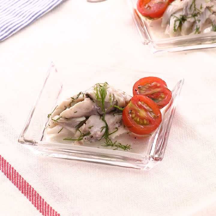 アジのハーブレモンマリネ