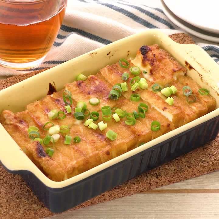 厚揚げのみそチーズミルフィーユ