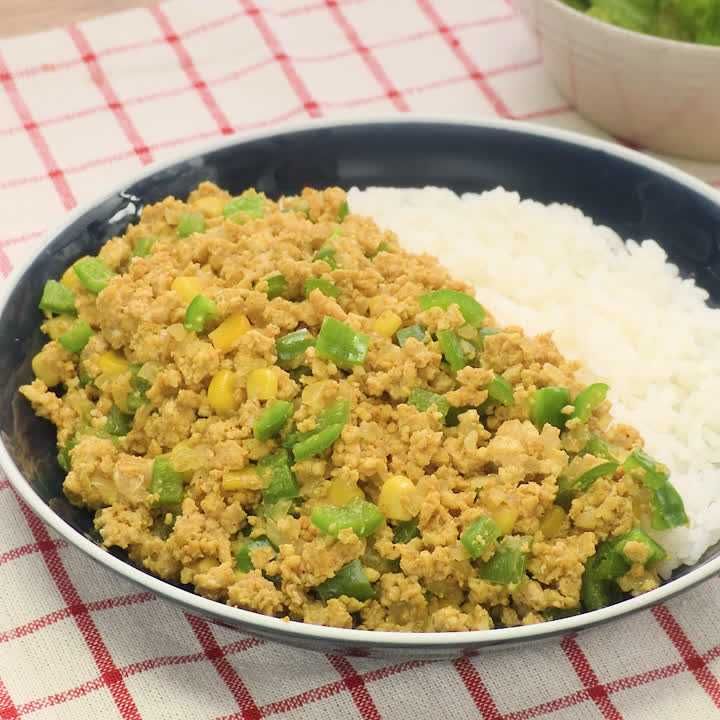 レンジで作れる 鶏ひき肉のキーマカレーのレシピ動画 作り方 Delish Kitchen