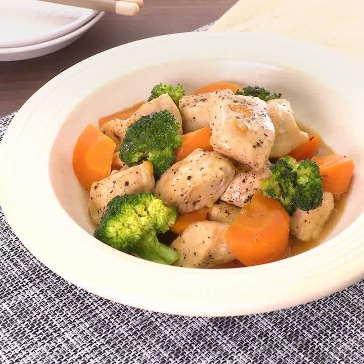 鶏むね肉のオレンジソース煮