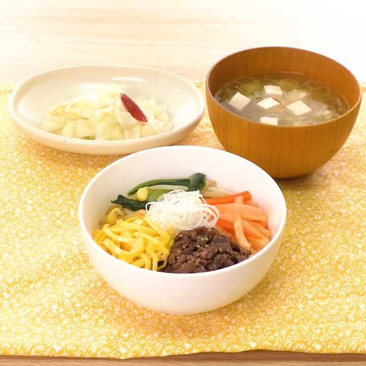 ビビンパ風どんぶり