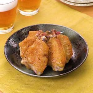 手羽中のしょうが焼き
