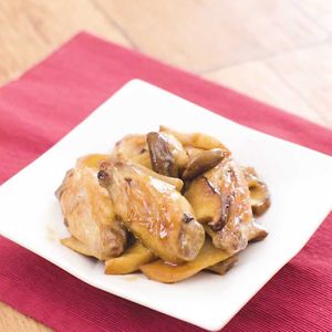 手羽中とエリンギの照り焼き