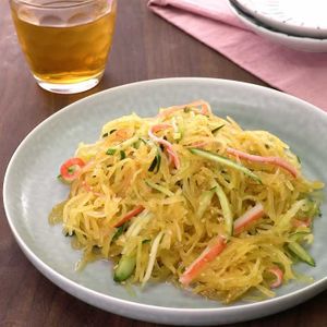 「そうめんかぼちゃの中華サラダ」のレシピ動画