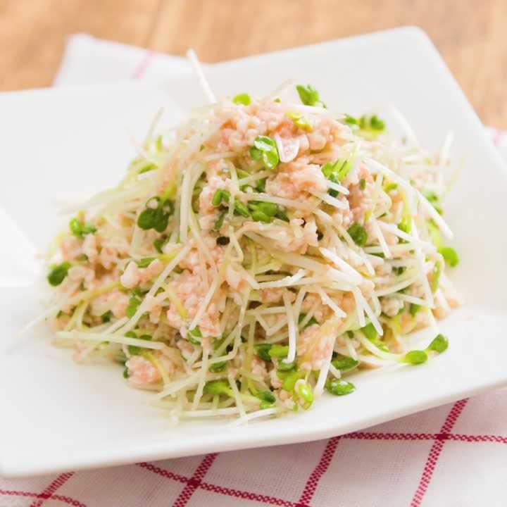 かいわれの明太白和え