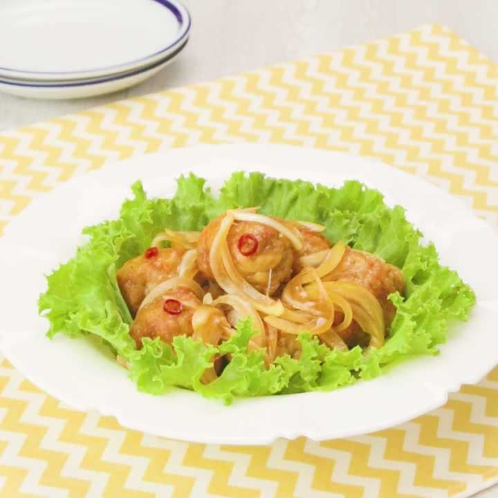 豚こま唐揚げ南蛮酢け