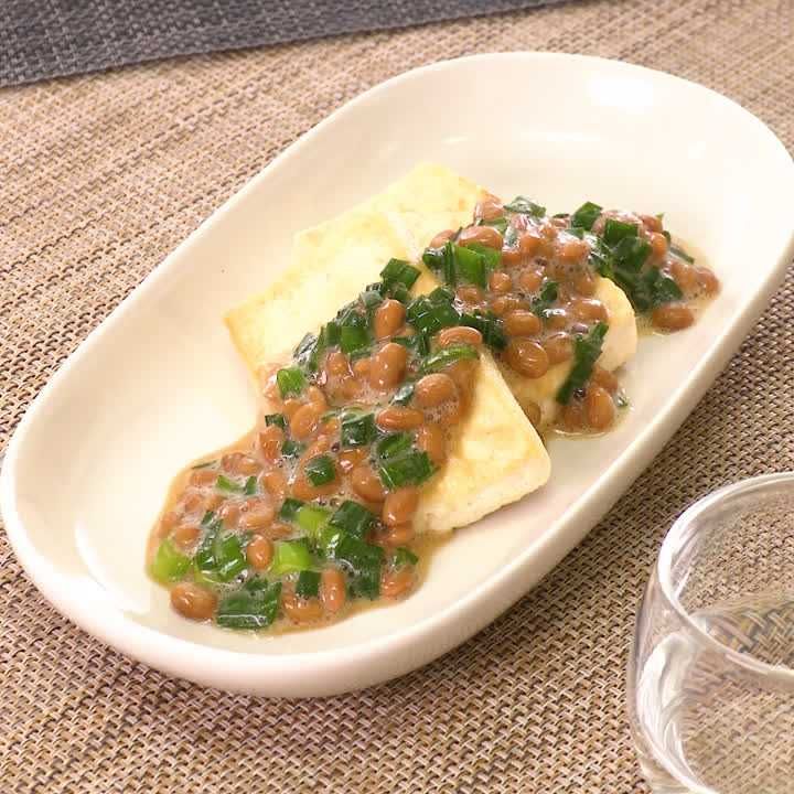 豆腐ステーキ納豆ソース