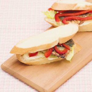 小アジフライのオープンサンド