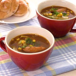 「キャベツたっぷりカレースープ」のレシピ動画