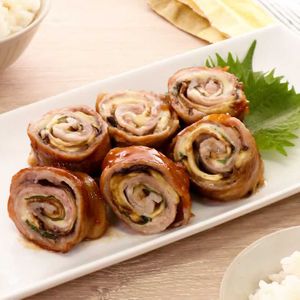 「なすとチーズの肉巻き」のレシピ動画