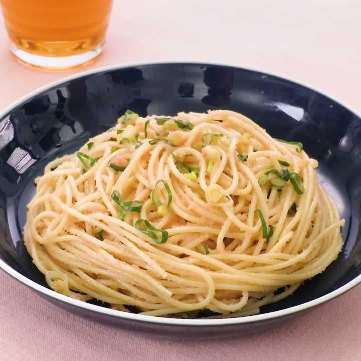 わけぎとたらこの和風パスタ