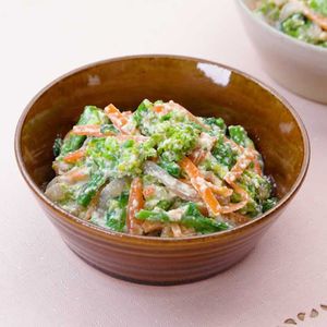 子供も喜ぶ 菜の花のツナマヨ和えのレシピ動画 作り方 Delish Kitchen