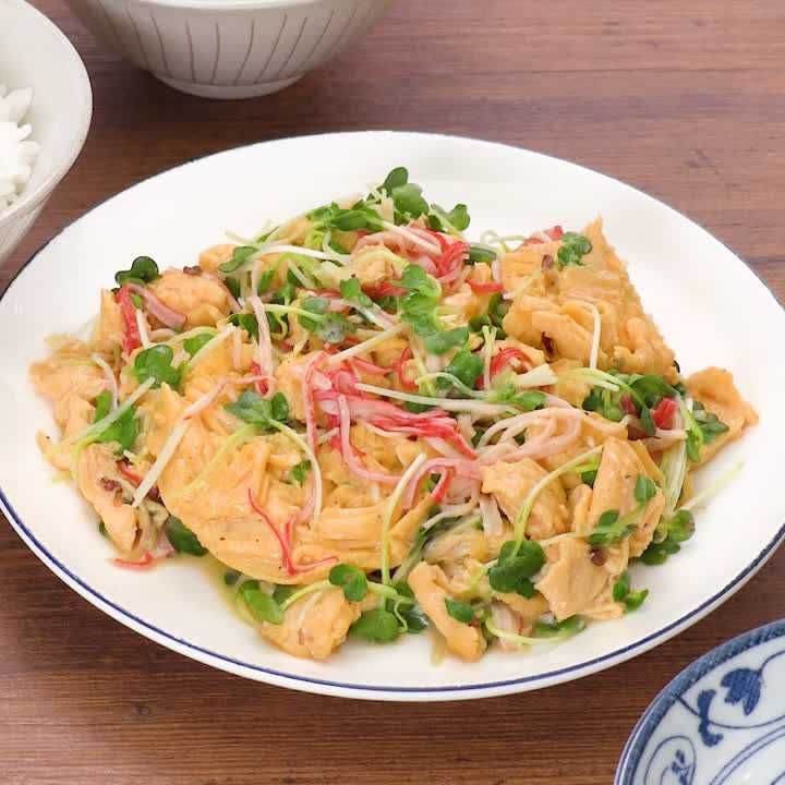 かいわれと卵のふわっと炒め