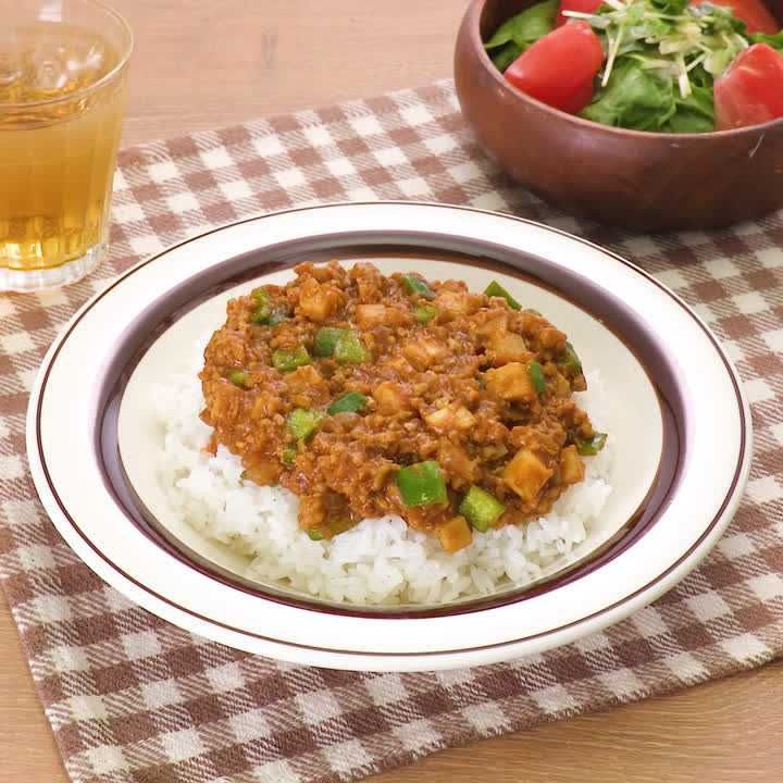 鶏ひき肉とたけのこのキーマカレー