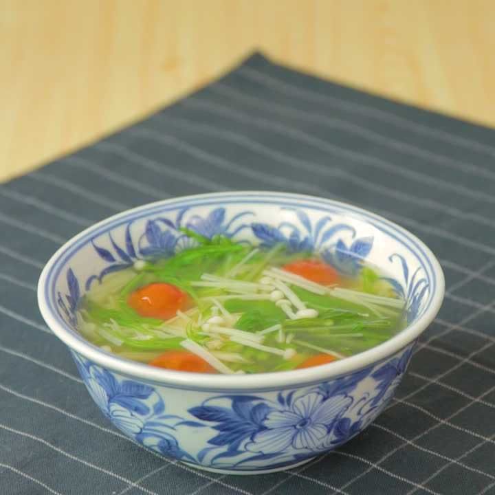 水菜とえのきのスープ