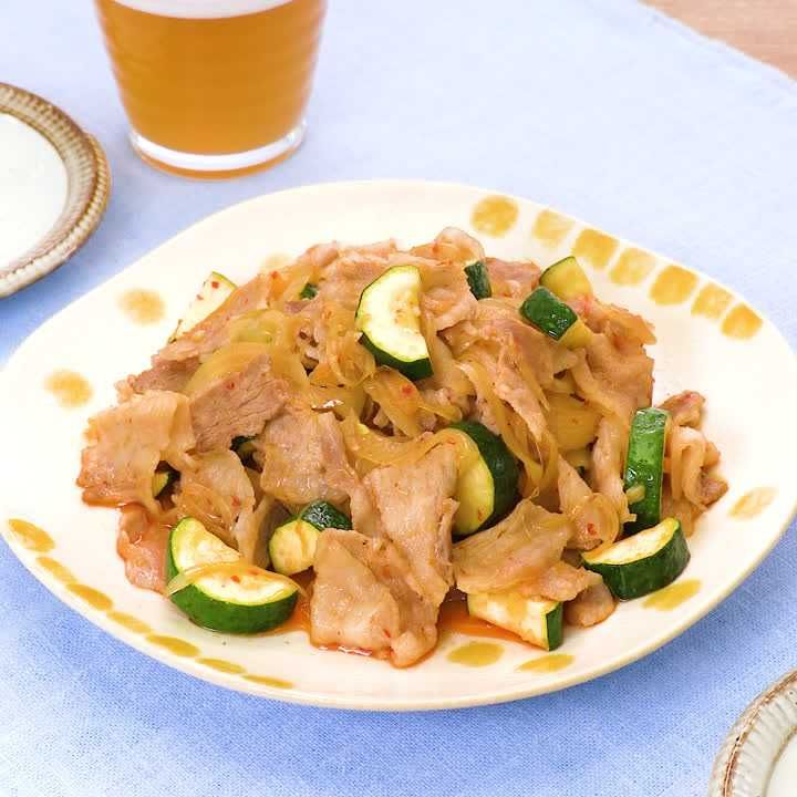豚バラとズッキーニの中華炒め