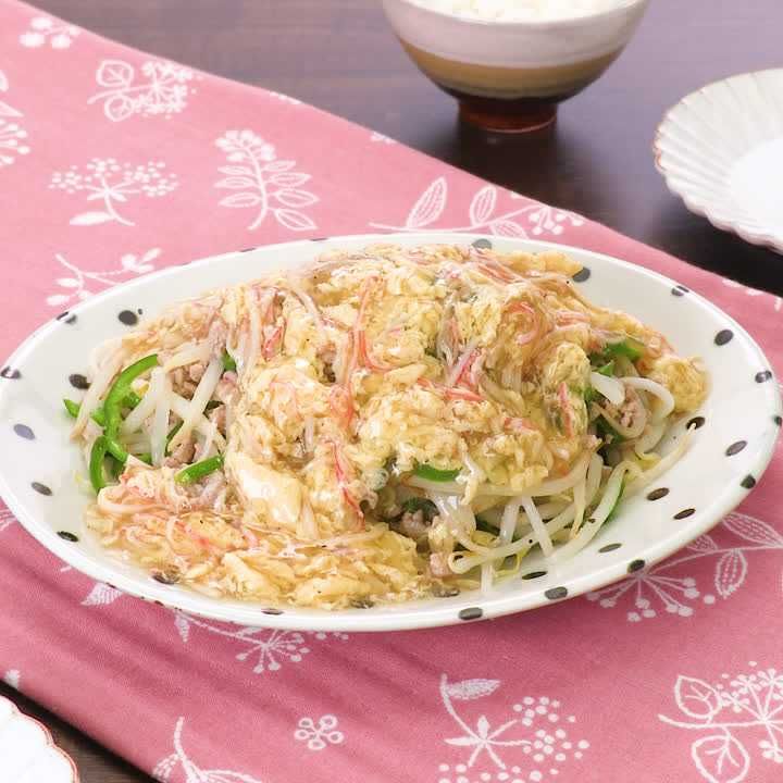 お助け食材！もやし×卵でお腹満足♪