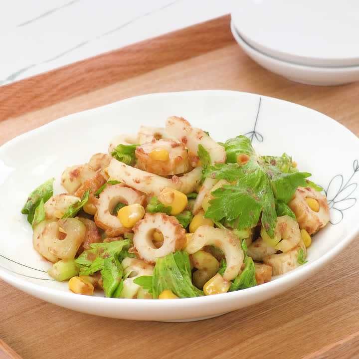 セロリとちくわのおかか和え