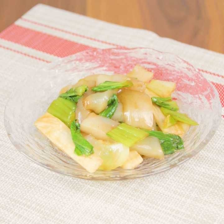 チンゲン菜とイカのナムル風