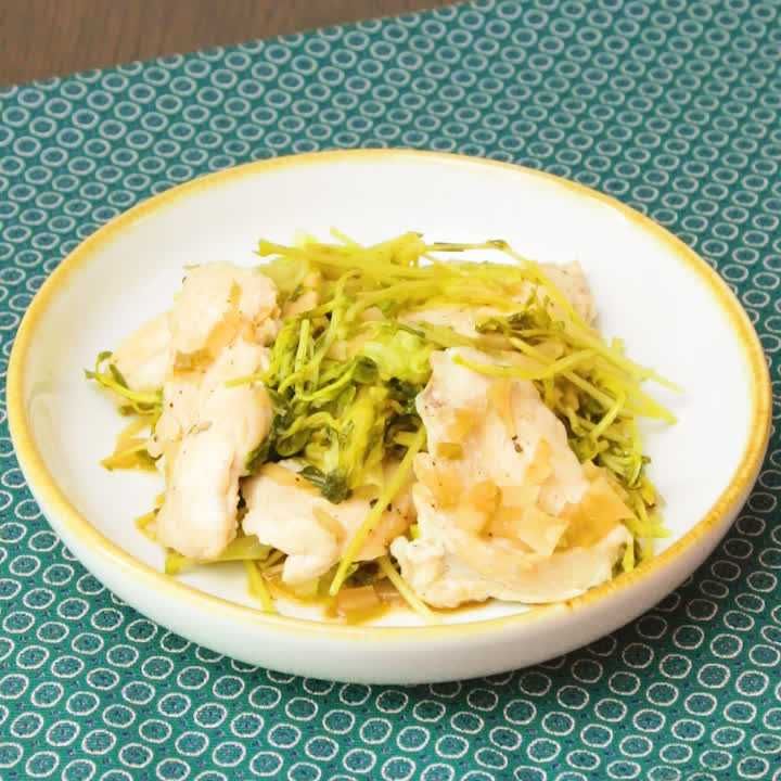 鶏むね肉のザーサイ蒸し