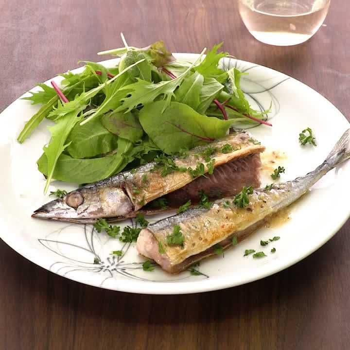 サンマソテーのレモンバターソース