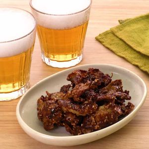 「鶏皮の甘辛揚げ」のレシピ動画