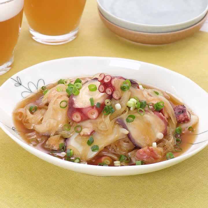 たこと玉ねぎの甘酢あえ