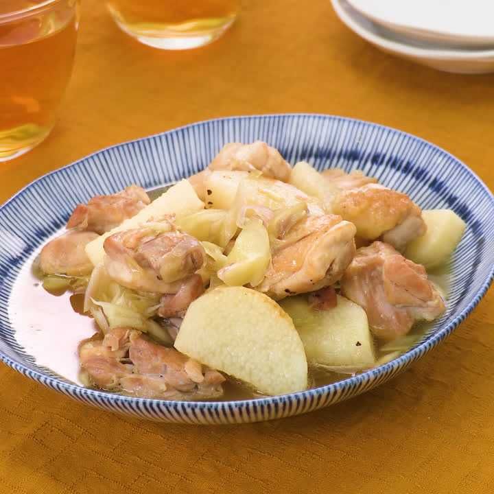 鶏もも肉と長芋のみょうが煮