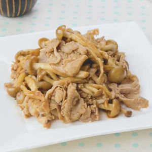 豚こまとしめじの中華炒め