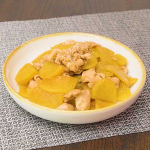 豚こま切れ肉のごま照り焼き