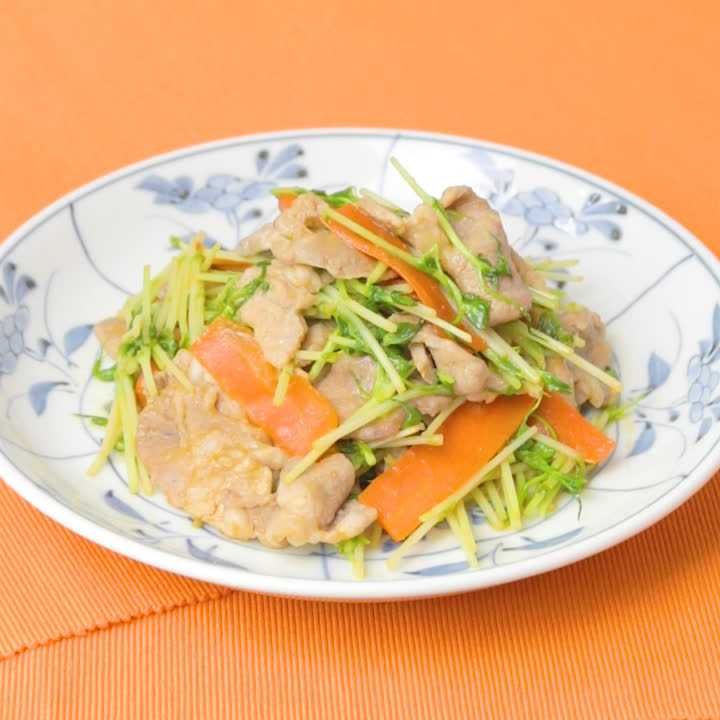 豚肉とにんじんの甘味噌炒め
