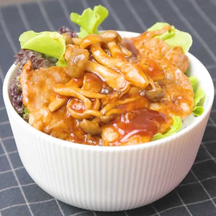 ポークチャップ丼