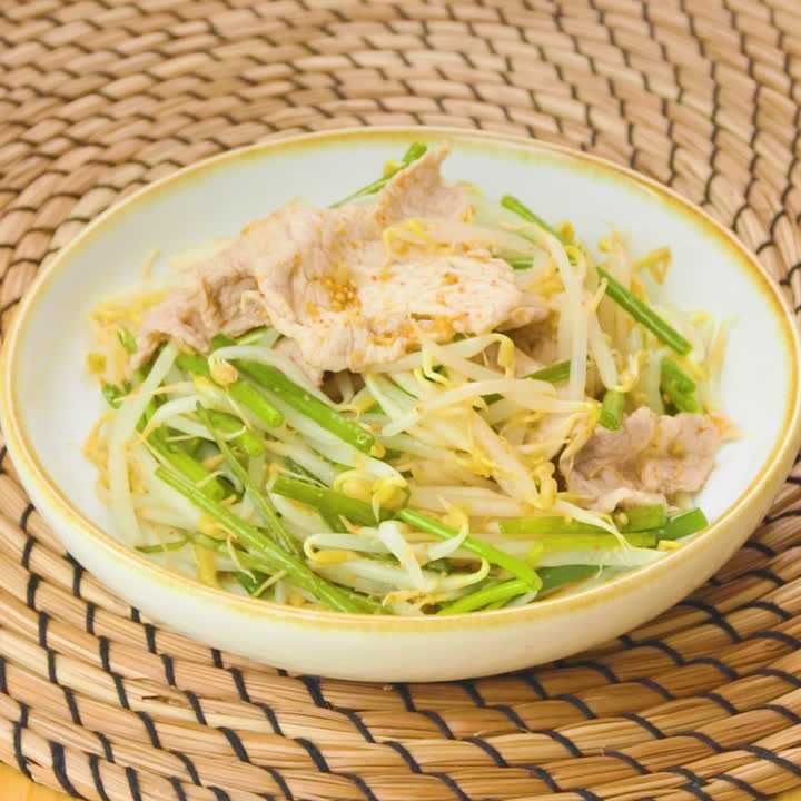 豚しゃぶともやしのにんにくサラダ