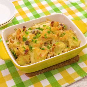 「明太ポテトのチーズ焼き」のレシピ動画