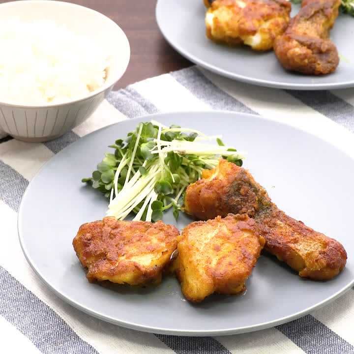 タラのカレー風味焼き