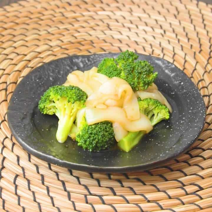 ブロッコリーとイカのからし和え