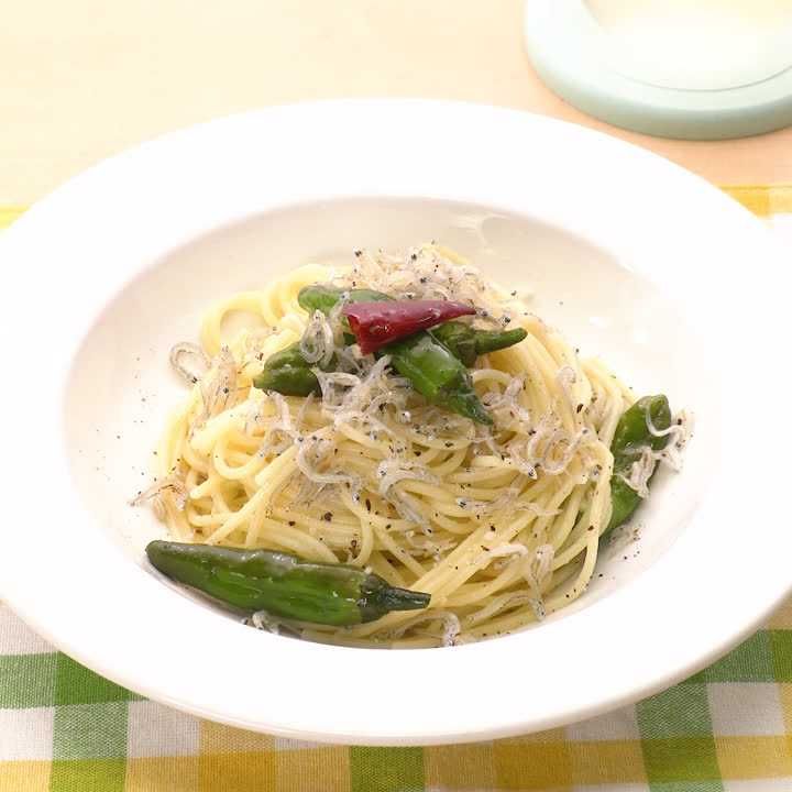 ししとうとじゃこのパスタ