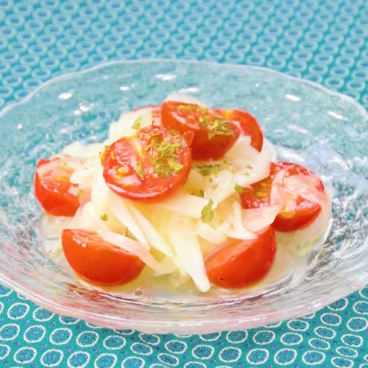 爽やかな味わい 玉ねぎとトマトのさっぱりマリネのレシピ動画 作り方 Delish Kitchen