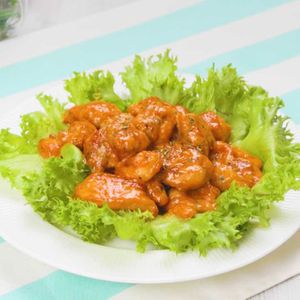 鶏肉のオーロラソース炒め