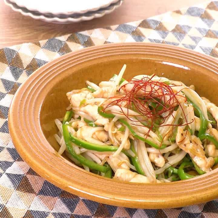 もやしと鶏むねのオイスター炒め
