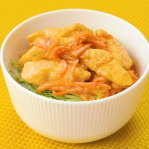 「ささみと豆苗のこってり味噌丼」のレシピ動画