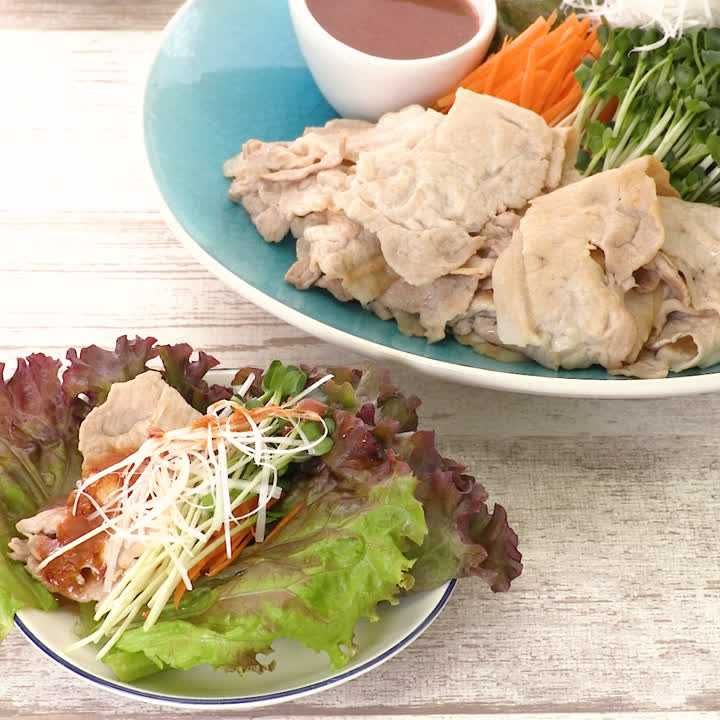 焼きしゃぶのサラダ巻き