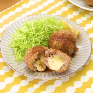 「チーズメンチカツ」のレシピ動画